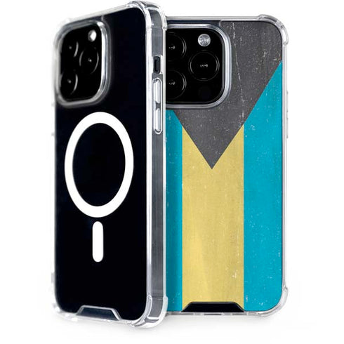 Bahamas Flag Distressed iPhone 15 Pro MagSafe Case