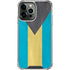 Bahamas Flag Distressed iPhone 14 Pro Max Clear Case