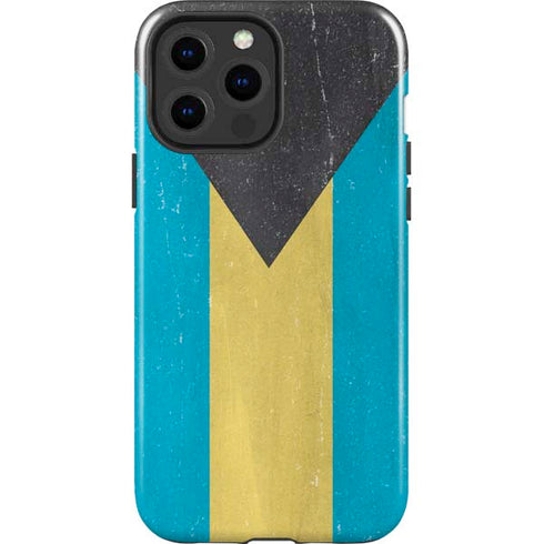Bahamas Flag Distressed iPhone 15 Pro Max Impact Case