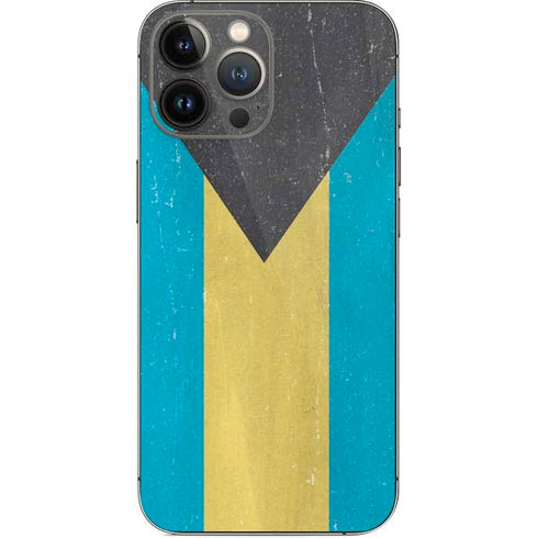 Bahamas Flag Distressed iPhone 14 Pro Max Skin
