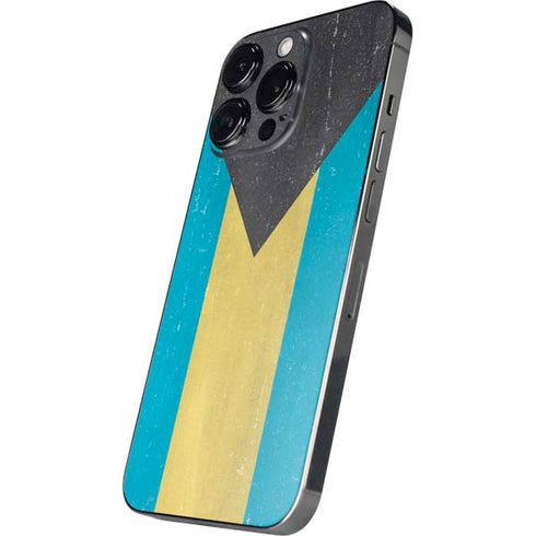 Bahamas Flag Distressed iPhone 15 Pro Skin
