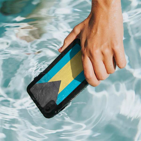 Bahamas Flag Distressed iPhone XR Waterproof Case