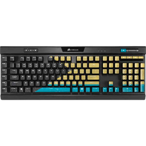 Bahamas Flag Distressed K95 RGB PLATINUM Mechanical Gaming Keyboard Skin