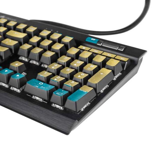 Bahamas Flag Distressed K95 RGB PLATINUM Mechanical Gaming Keyboard Skin