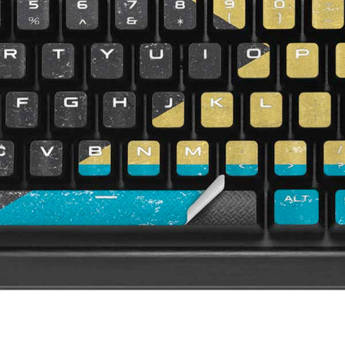 Bahamas Flag Distressed K95 RGB PLATINUM Mechanical Gaming Keyboard Skin