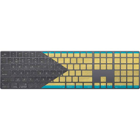 Bahamas Flag Distressed Magic Keyboard with Numeric Keypad Skin