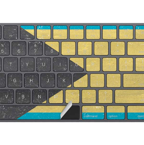 Bahamas Flag Distressed Magic Keyboard with Numeric Keypad Skin