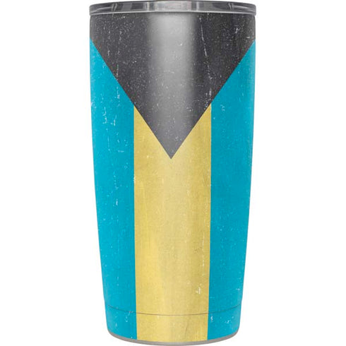 Bahamas Flag Distressed Yeti 20oz Tumbler Skin