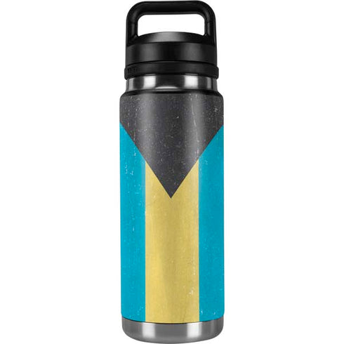 Bahamas Flag Distressed YETI Rambler 26oz Bottle Skin