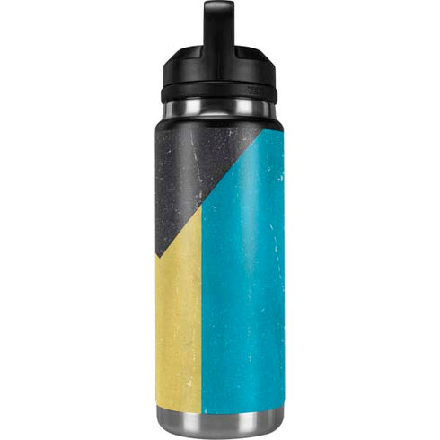 Bahamas Flag Distressed YETI Rambler 26oz Bottle Skin