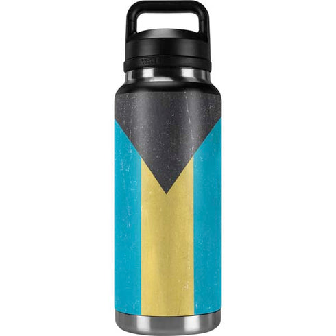 Bahamas Flag Distressed YETI Rambler 36oz Bottle Skin
