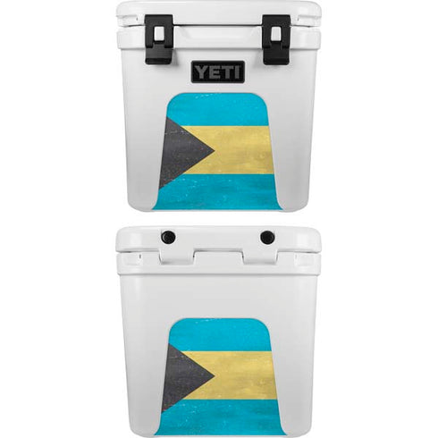 Bahamas Flag Distressed YETI Roadie 24 Hard Cooler Skin