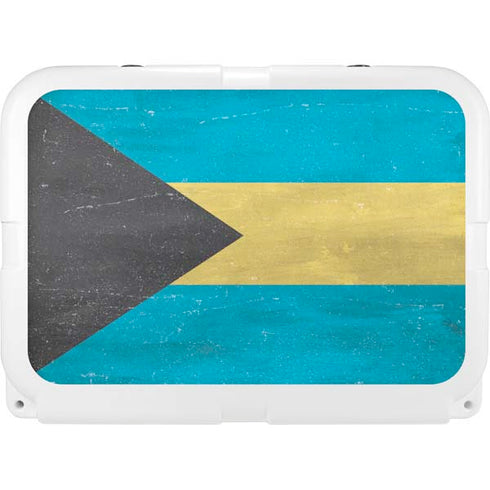 Bahamas Flag Distressed YETI Tundra 35 Hard Cooler Skin