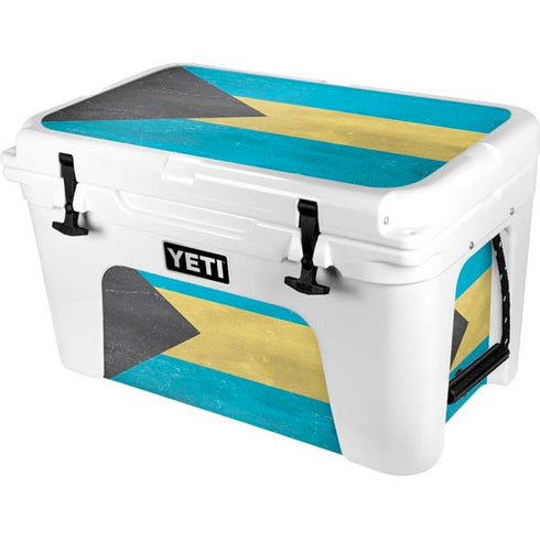Bahamas Flag Distressed YETI Tundra 45 Hard Cooler Skin