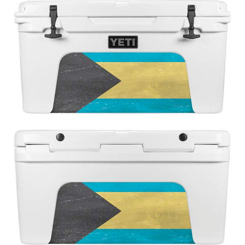 Bahamas Flag Distressed YETI Tundra 65 Hard Cooler Skin