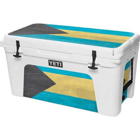 Bahamas Flag Distressed YETI Tundra 75 Hard Cooler Skin