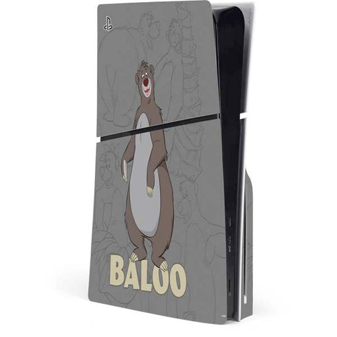 Disney Jungle Book Baloo Portrait PS5 Slim Disk Console Skin