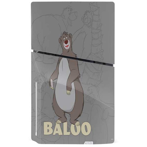 Disney Jungle Book Baloo Portrait PS5 Slim Disk Console Skin