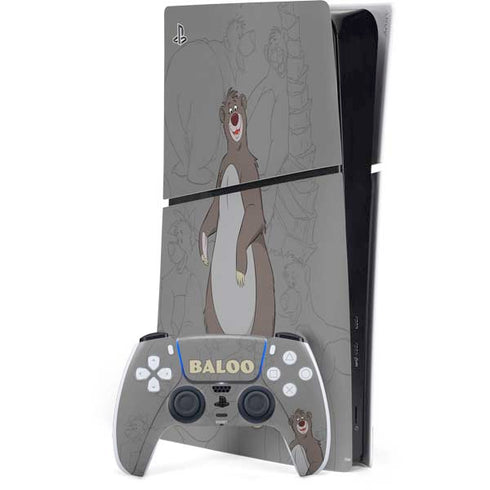 Disney Jungle Book Baloo Portrait PS5 Slim Digital Edition Console Skin