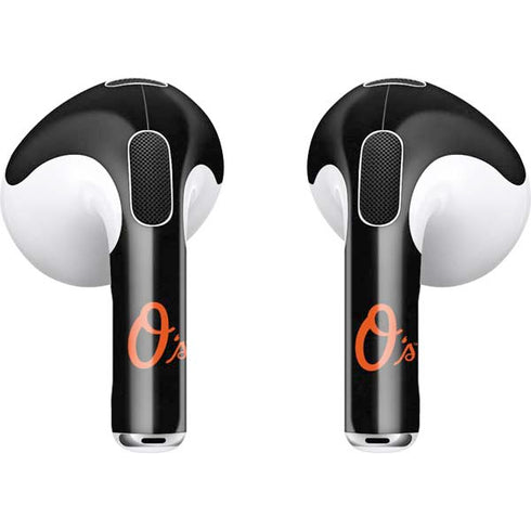 MLB Baltimore Orioles - Solid Distressed Apple AirPods (3rd Gen 2021) Skin