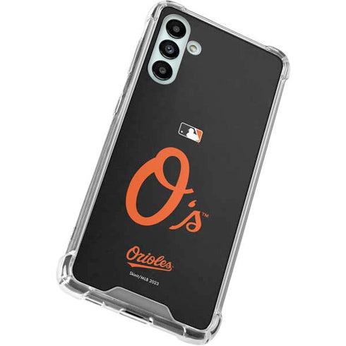 MLB Baltimore Orioles - Solid Distressed Galaxy A13 5G Clear Case
