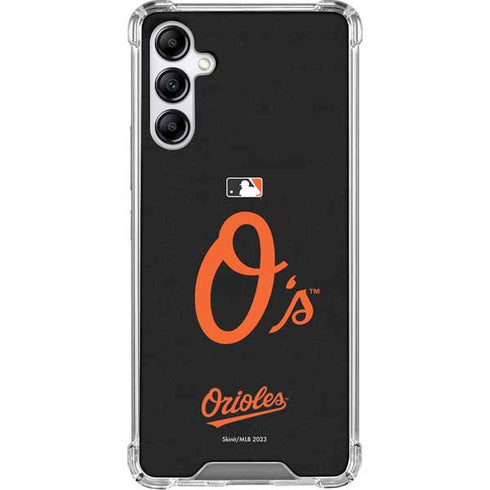 MLB Baltimore Orioles - Solid Distressed Galaxy A15 5G Clear Case