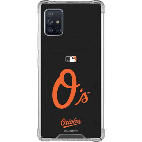 MLB Baltimore Orioles - Solid Distressed Galaxy A51 5G Clear Case