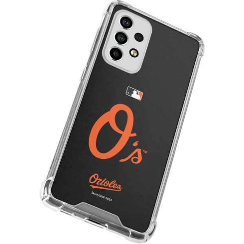 MLB Baltimore Orioles - Solid Distressed Galaxy A53 5G Clear Case