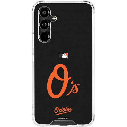MLB Baltimore Orioles - Solid Distressed Galaxy A54 5G Clear Case