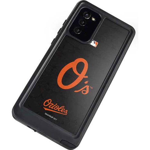 MLB Baltimore Orioles - Solid Distressed Galaxy Note20 5G Waterproof Case