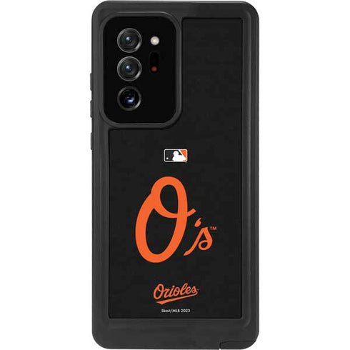 MLB Baltimore Orioles - Solid Distressed Galaxy Note20 Ultra 5G Waterproof Case
