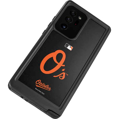 MLB Baltimore Orioles - Solid Distressed Galaxy Note20 Ultra 5G Waterproof Case