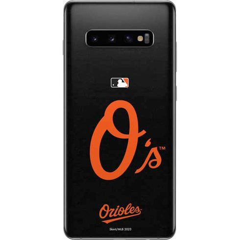 MLB Baltimore Orioles - Solid Distressed Galaxy S10 Plus Skin