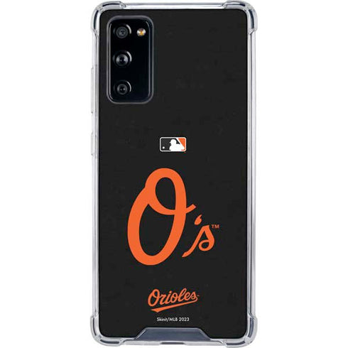 MLB Baltimore Orioles - Solid Distressed Galaxy S20 FE Clear Case