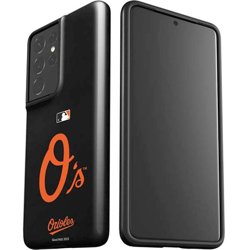 MLB Baltimore Orioles - Solid Distressed Galaxy S21 Ultra 5G Pro Case