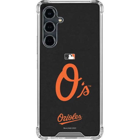 MLB Baltimore Orioles - Solid Distressed Galaxy S23 FE Clear Case