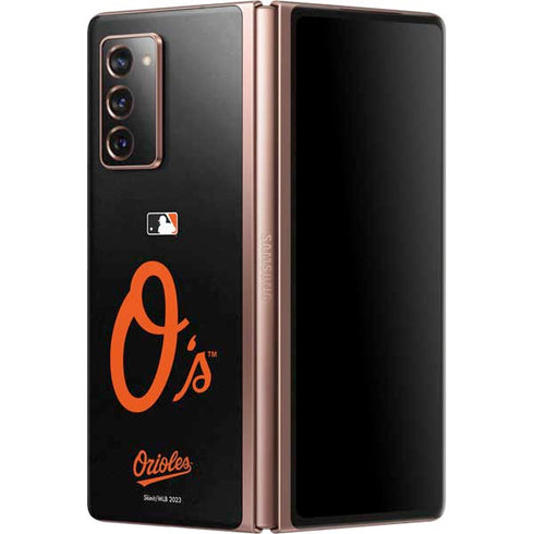 MLB Baltimore Orioles - Solid Distressed Galaxy Z Fold2 5G Skin