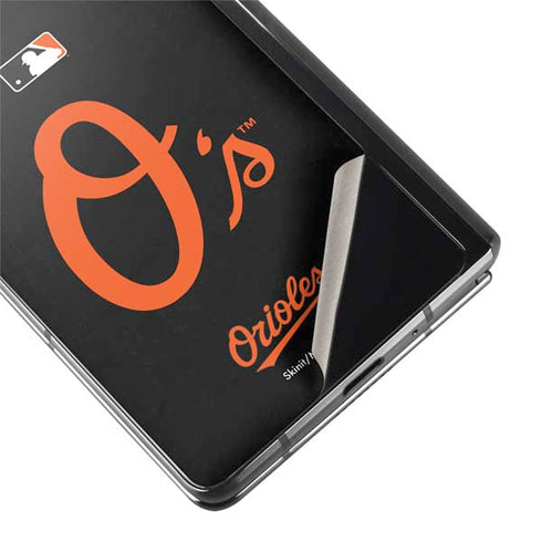 MLB Baltimore Orioles - Solid Distressed Galaxy Z Fold2 5G Skin