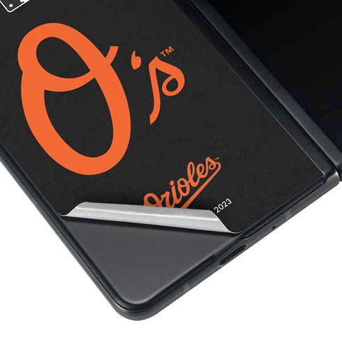 MLB Baltimore Orioles - Solid Distressed Galaxy Z Fold3 5G Skin