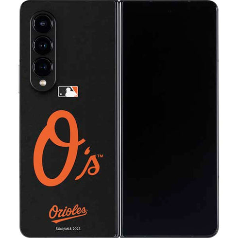 MLB Baltimore Orioles - Solid Distressed Galaxy Z Fold4 5G Skin