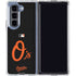 MLB Baltimore Orioles - Solid Distressed Galaxy Z Fold5 5G Clear Case