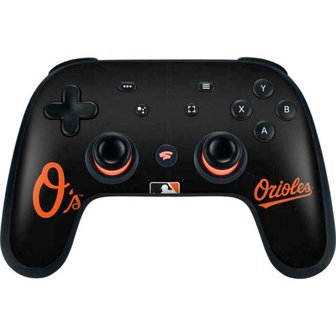 MLB Baltimore Orioles - Solid Distressed Google Stadia Controller Skin