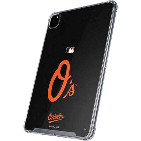 MLB Baltimore Orioles - Solid Distressed iPad Pro 12.9in (2020) Clear Case