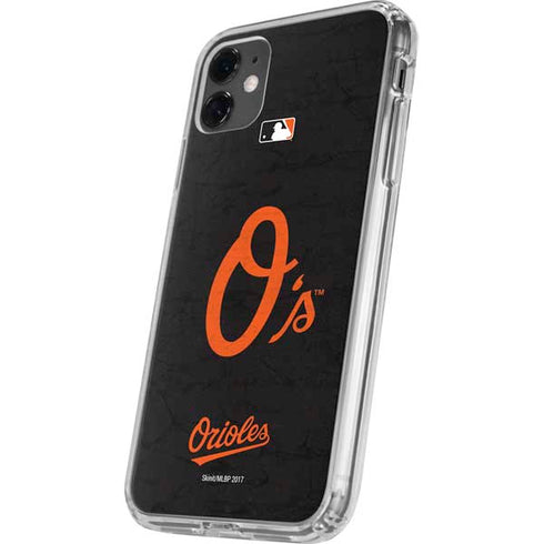 MLB Baltimore Orioles - Solid Distressed iPhone 11 Clear Case