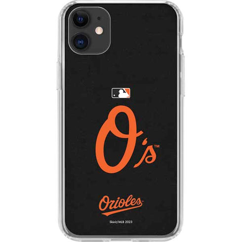 MLB Baltimore Orioles - Solid Distressed iPhone 11 Clear Case