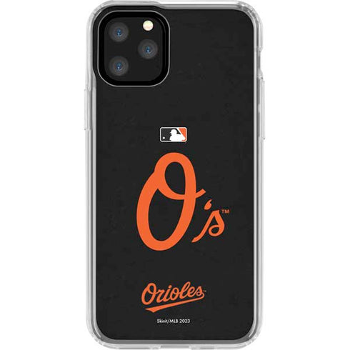 MLB Baltimore Orioles - Solid Distressed iPhone 11 Pro Clear Case