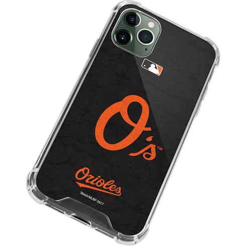 MLB Baltimore Orioles - Solid Distressed iPhone 11 Pro Max Clear Case