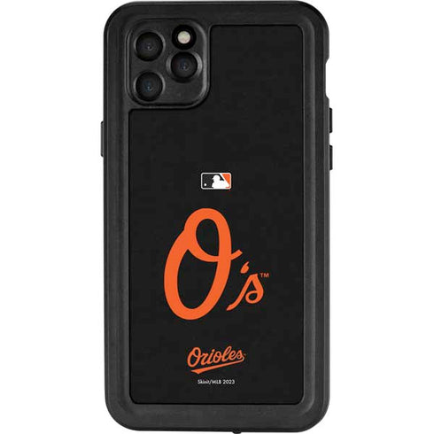MLB Baltimore Orioles - Solid Distressed iPhone 11 Pro Max Waterproof Case