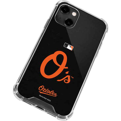 MLB Baltimore Orioles - Solid Distressed iPhone 14 Clear Case
