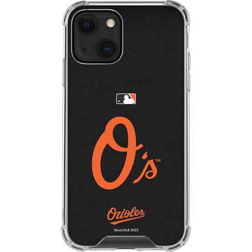 MLB Baltimore Orioles - Solid Distressed iPhone 15 Plus Clear Case